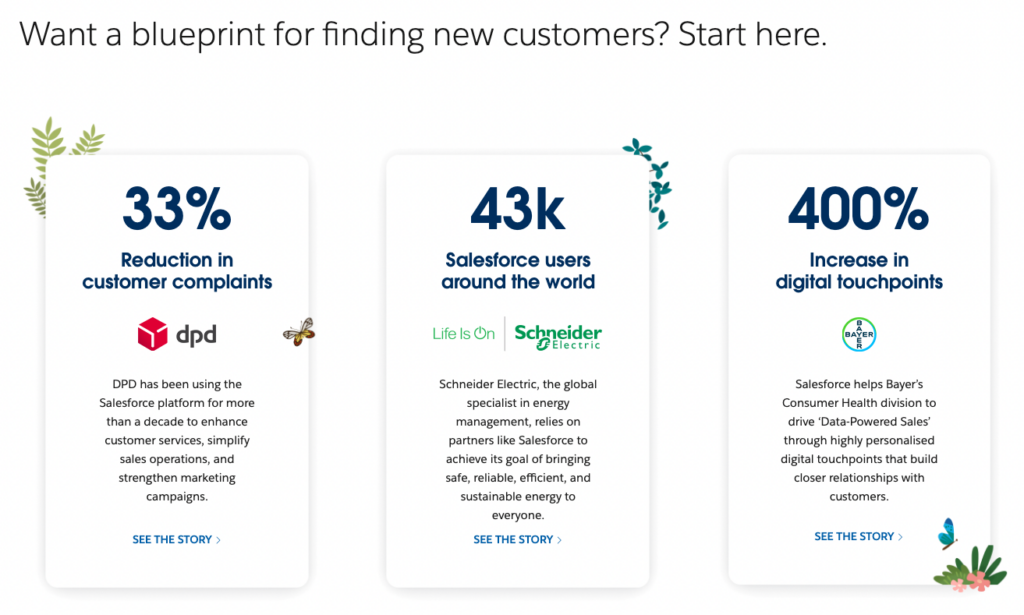 Salesforce example of Hero's Journey strategic narrative